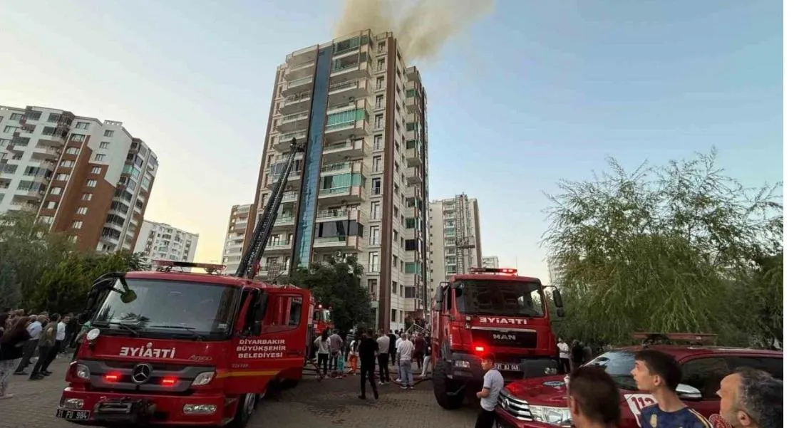 Diyarbakır’da apartmanda yangın