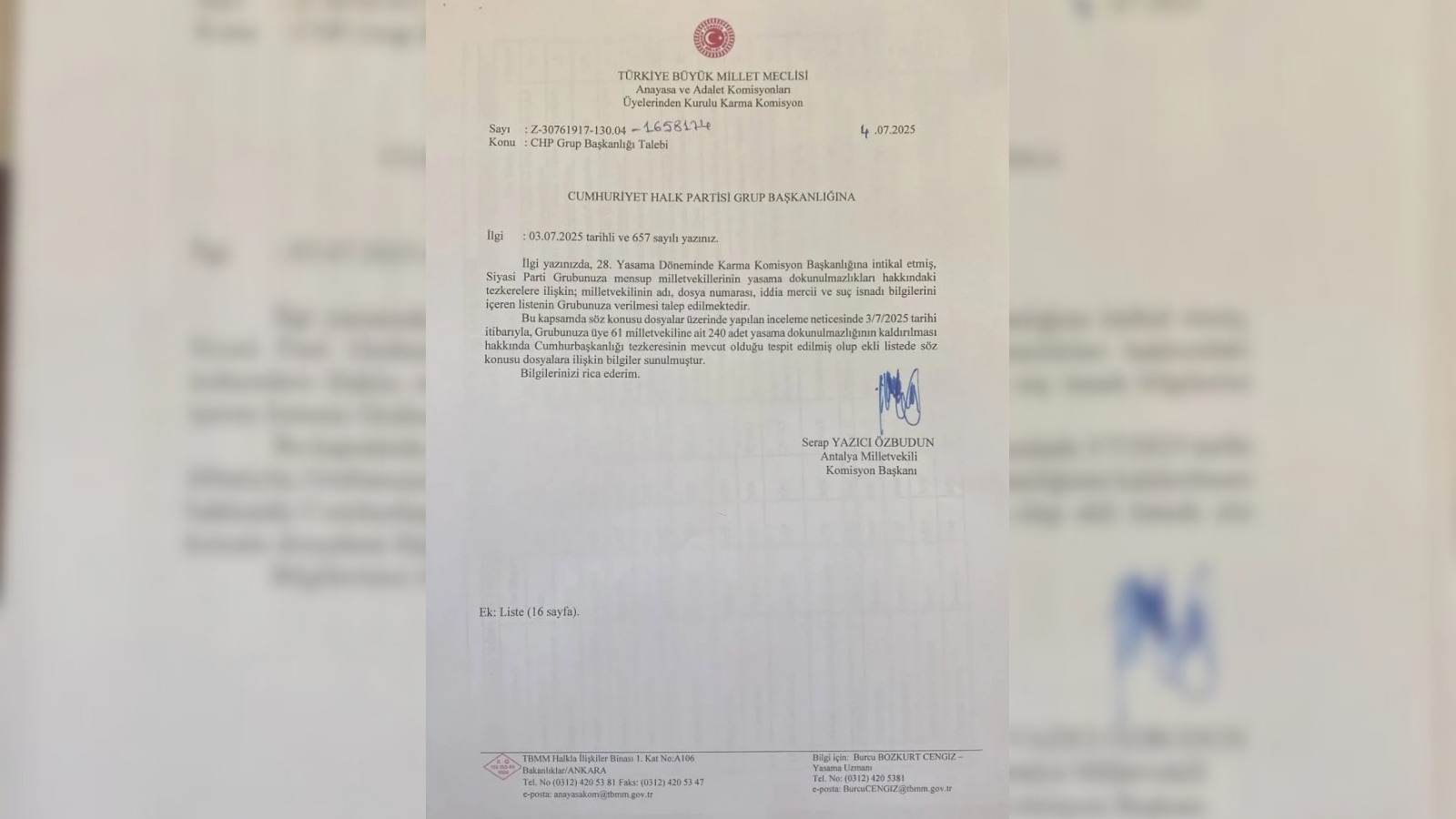 CHP’li vekillerin dokunulmazlığı kaldırılıyor mu?