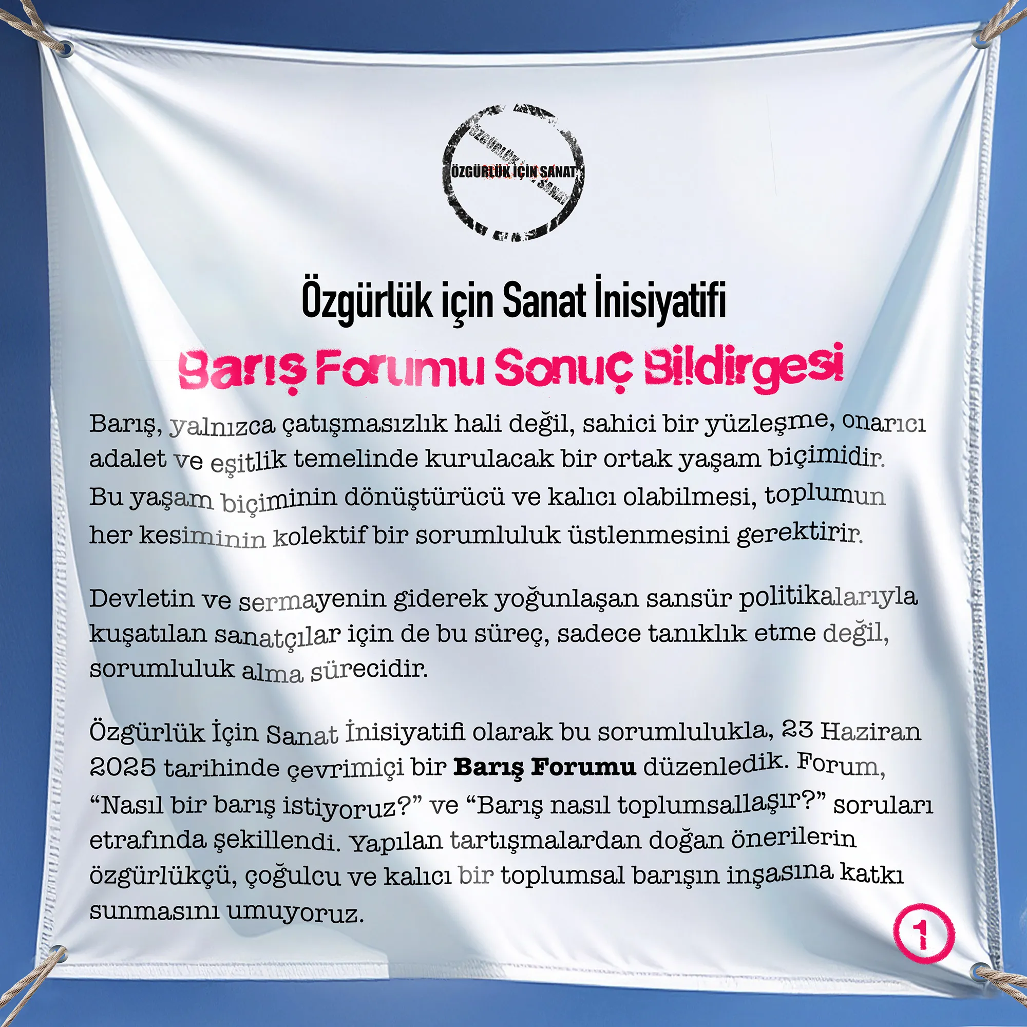 Sanatçılardan süreç önerileri