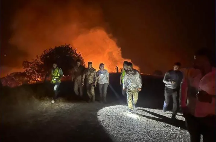 Halepçe’de orman yangını 3 gündür sürüyor