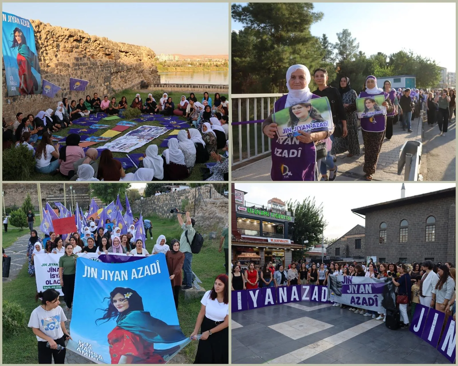 Kadınlar Jîna Emînî’nin anısı için alanlarda
