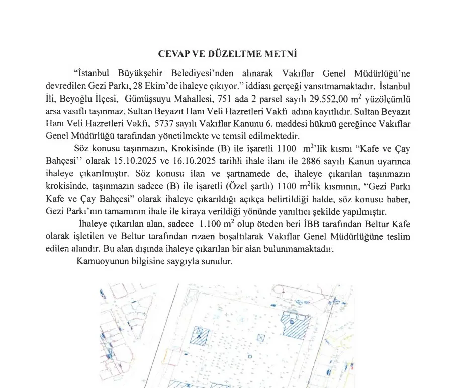 Cevap ve düzeltme metni