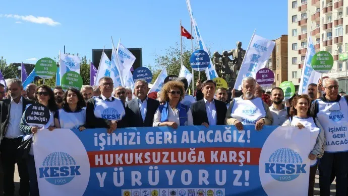 KESK üyeleri Diyarbakır’dan Ankara’ya yürüyor