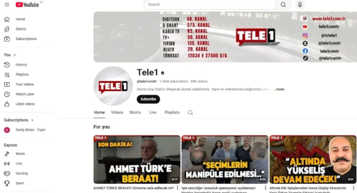 Kanal kapatılmıştı l