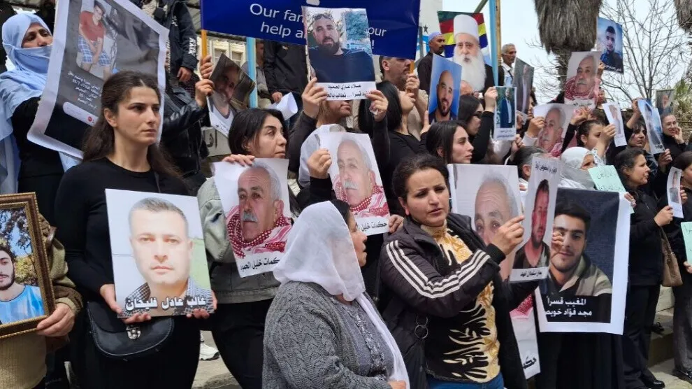Süveyda’da kayıp yakınları eylemde