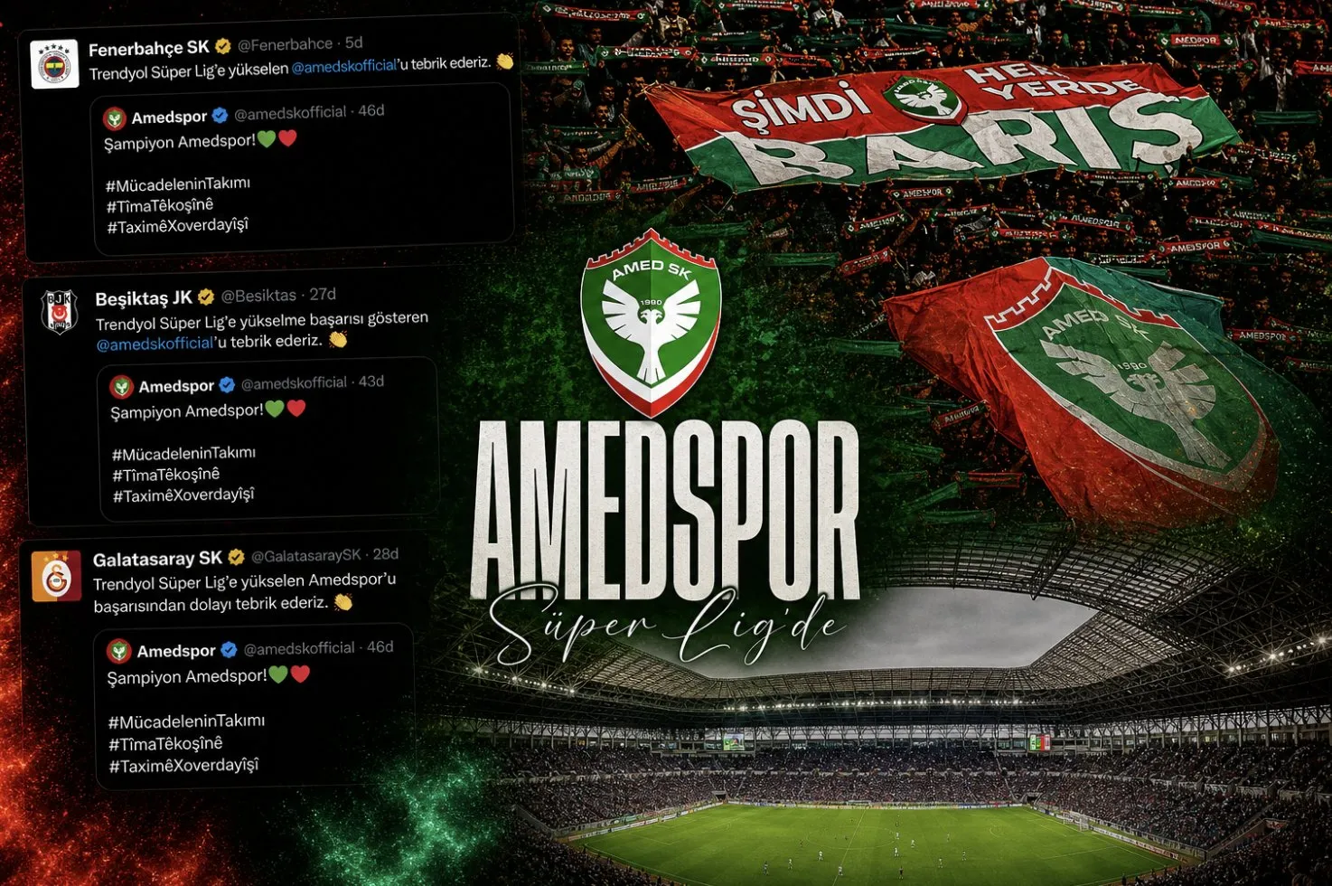 Amedspor Süper Lig’de