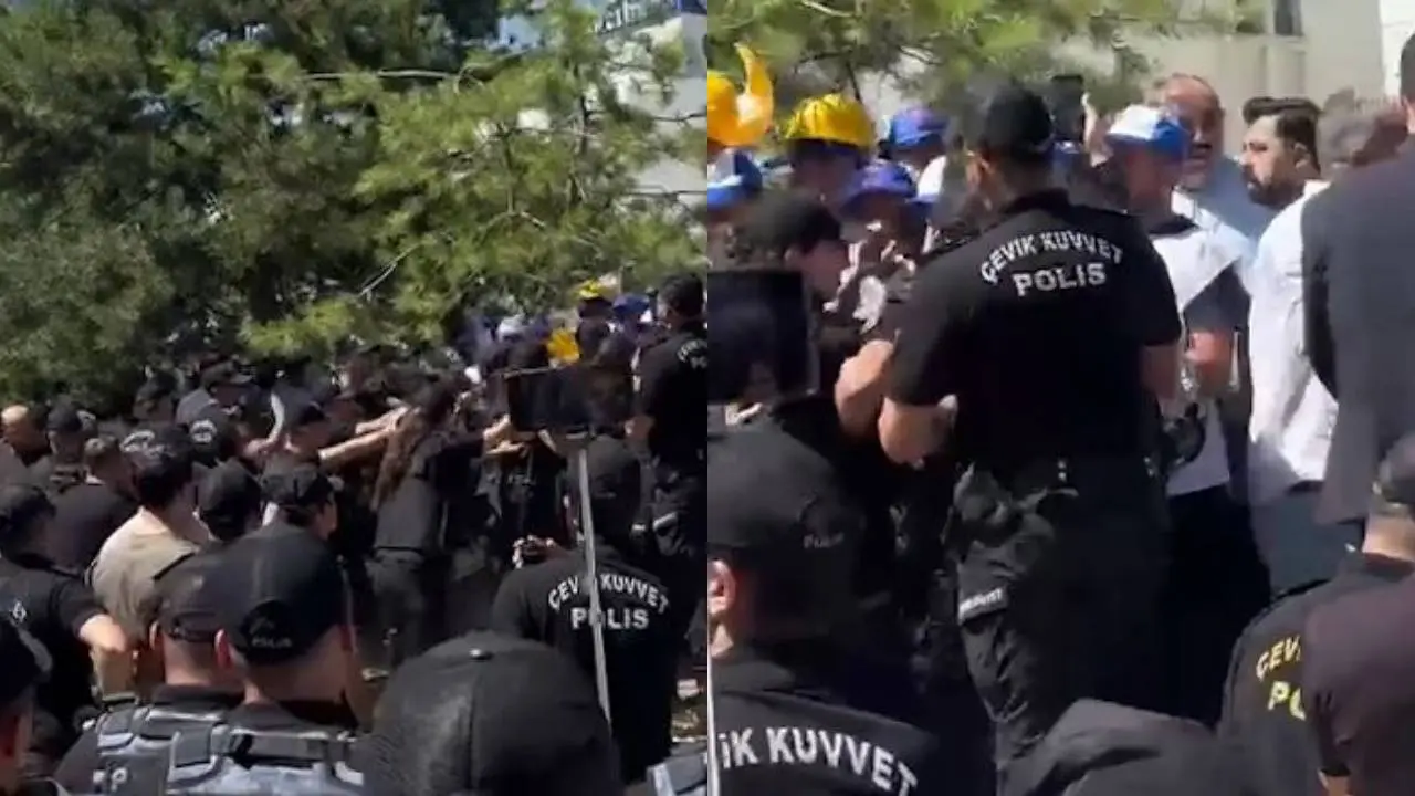 Hak arayışına polis müdahalesi:
