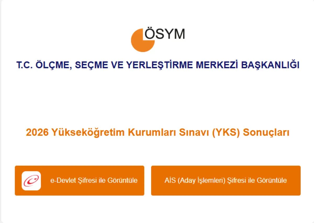 yks sonuç