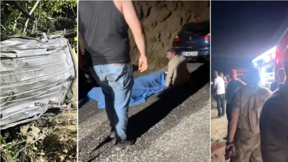 Bingöl’de araç uçuruma yuvarlandı: