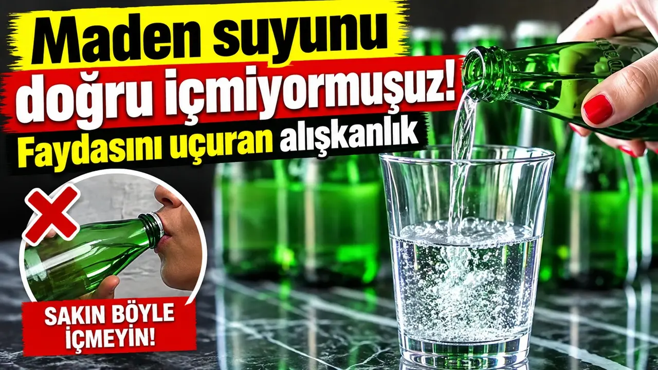 Maden suyunun tüm faydasını yok eden alışkanlık! Öğrenince yapmayacaksınız…