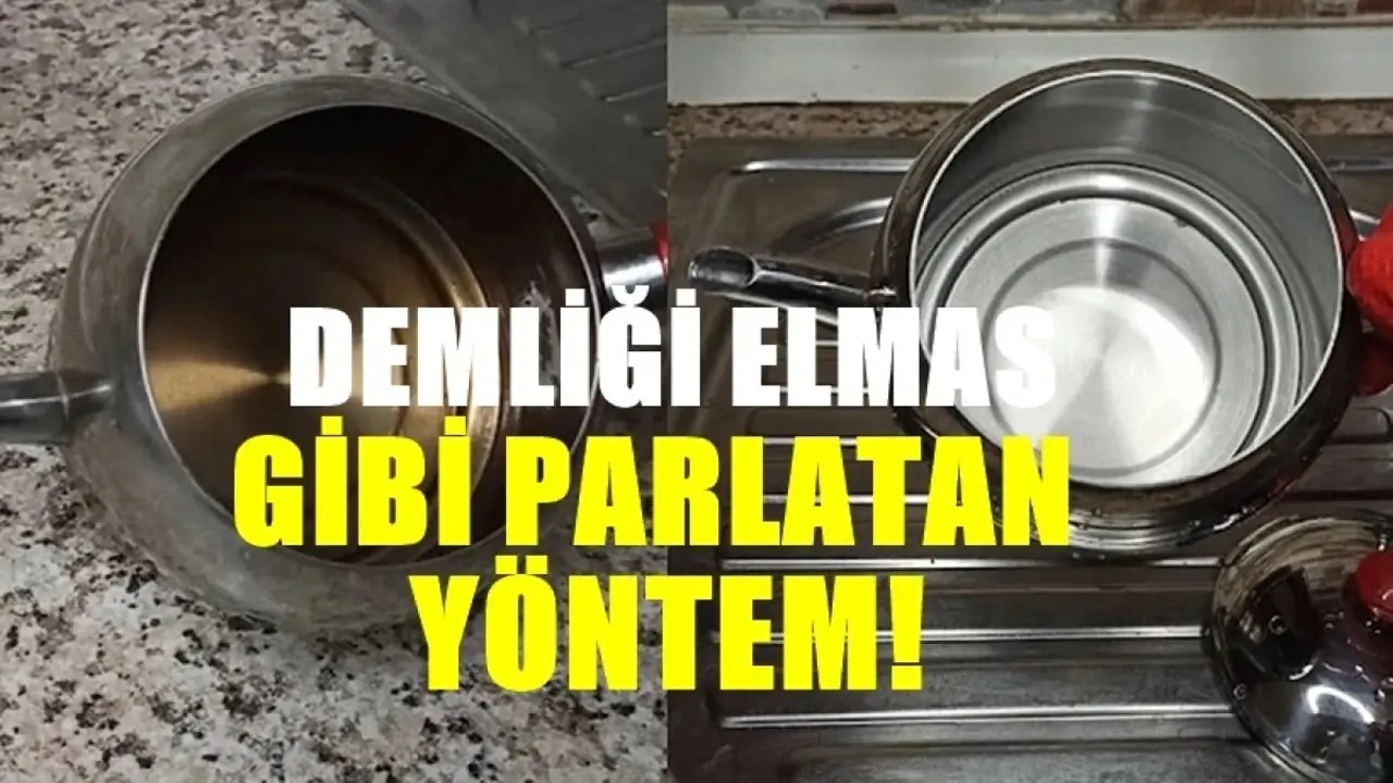 Demlikte oluşan kireç sorununu yok eden yöntem! Elmas gibi parlıyor