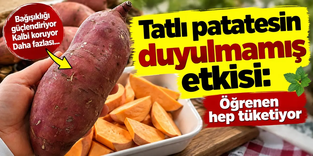 Tatlı patatesin az bilinen faydası: Öğrenen sofrasına ekliyor