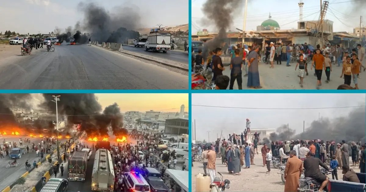 Suriye’nin 8 vilayetinde akaryakıt protestoları: