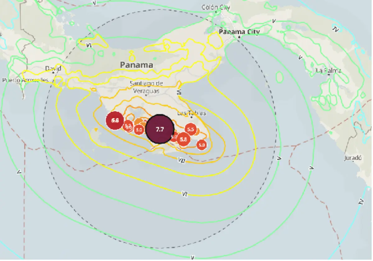 Panama’da 7,6 büyüklüğünde deprem